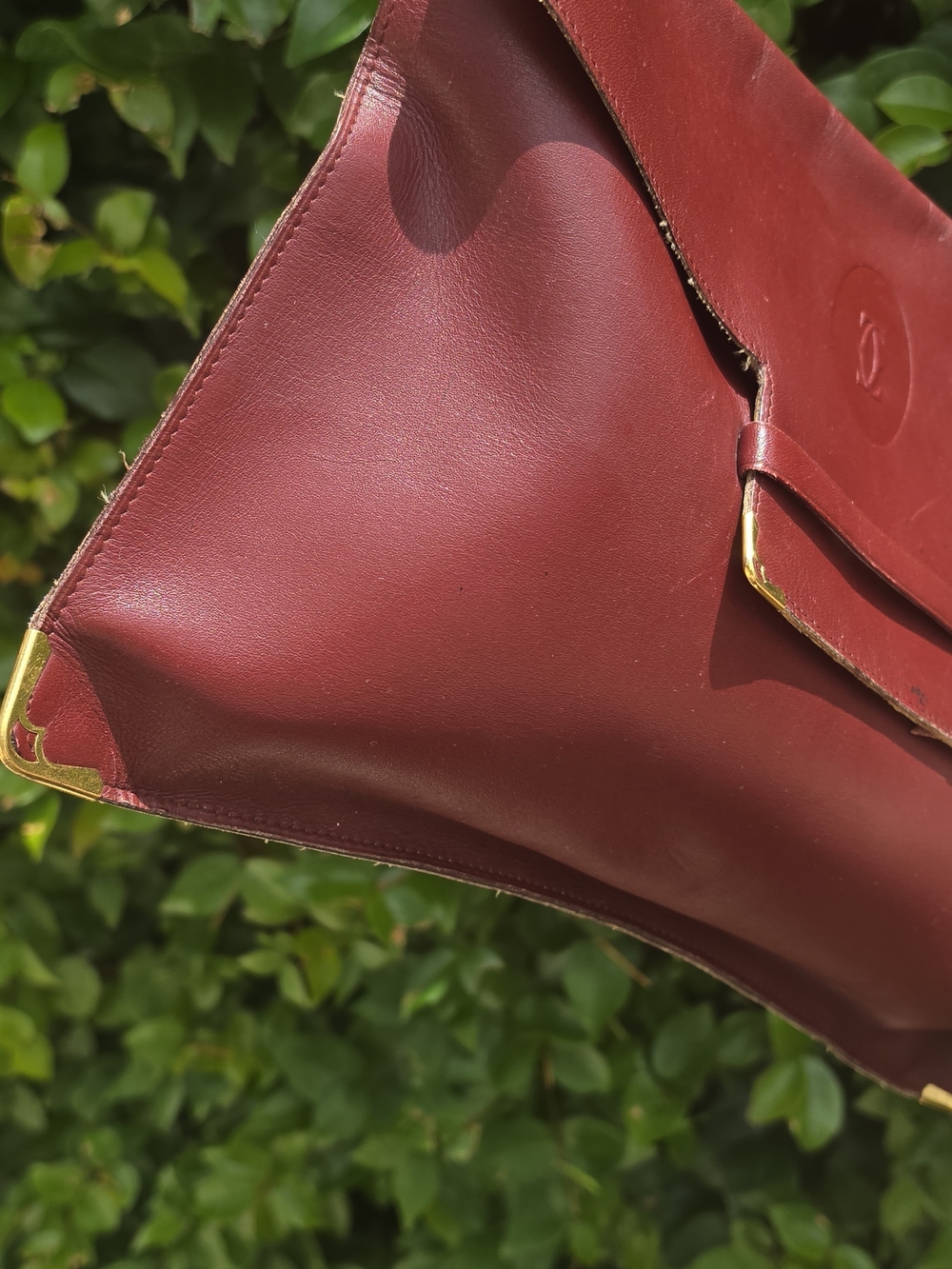 Cartier Vintage Burgundy Leather Clutch - Picture 3 of 9